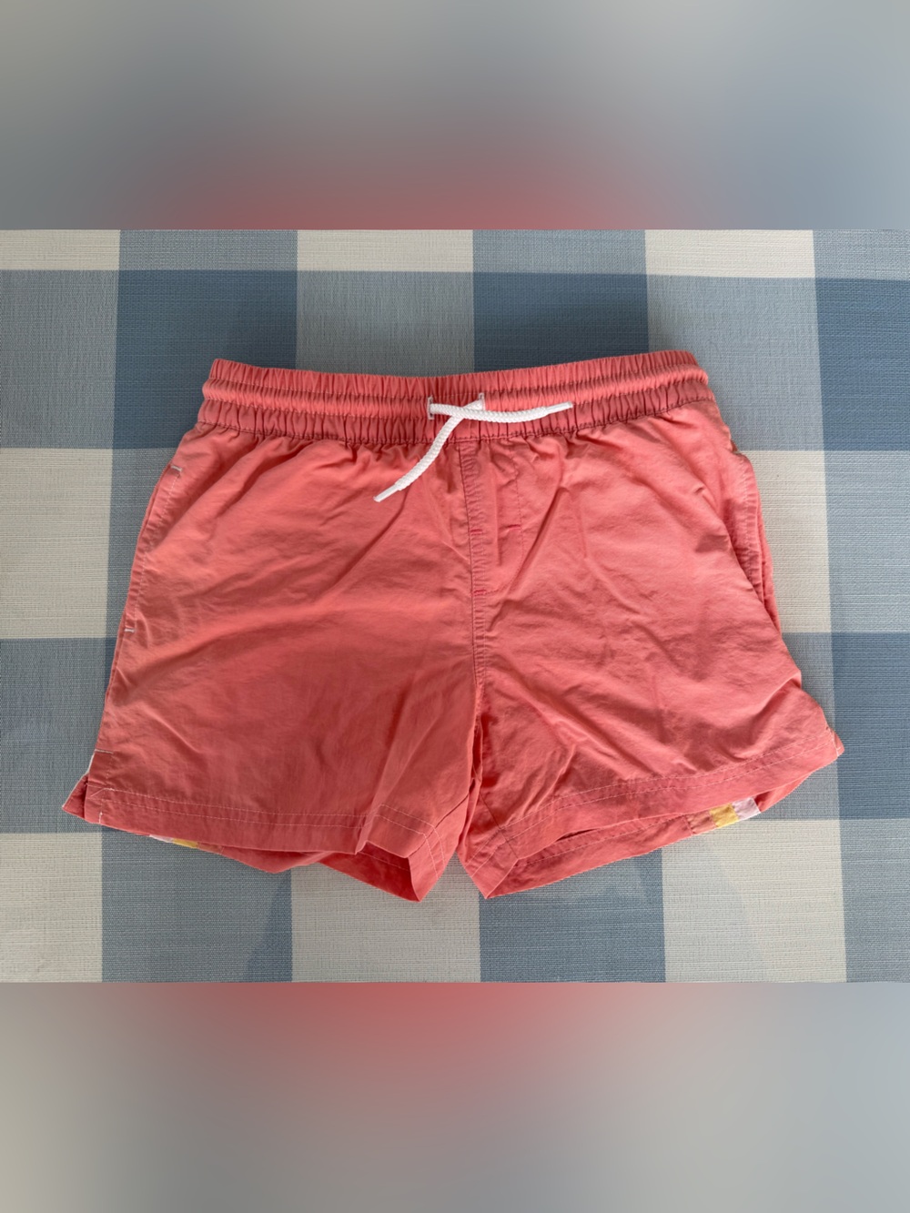 The Beaufort Bonnet Company Coral Elastic Waist Swim Shorts - size 6